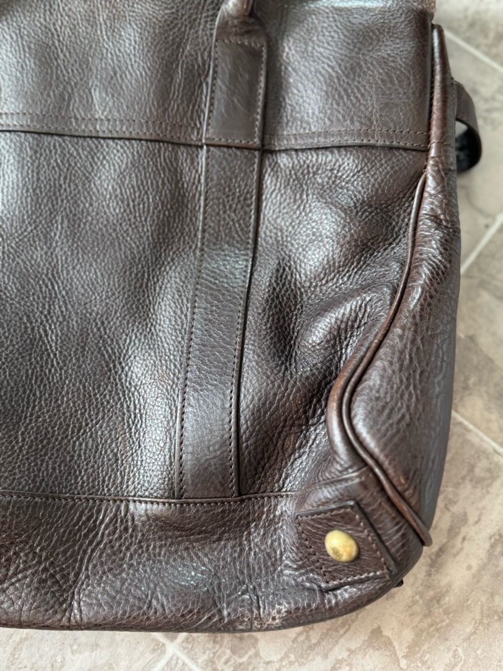 Mulberry Dark Brown Leather Bayswater Satchel with Gold Turnlock - Picture 16 of 16